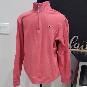Vineyard Vines Pink Zip Up Sweater